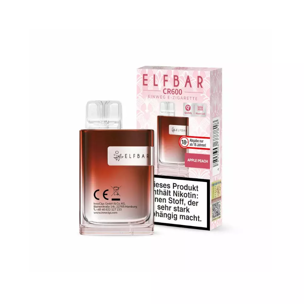 Elfbar CR600 - Apple Peach Einweg E-Zigarette
