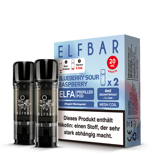 Elfbar Elfa - Blueberry Sour Raspberry Liquid Pod