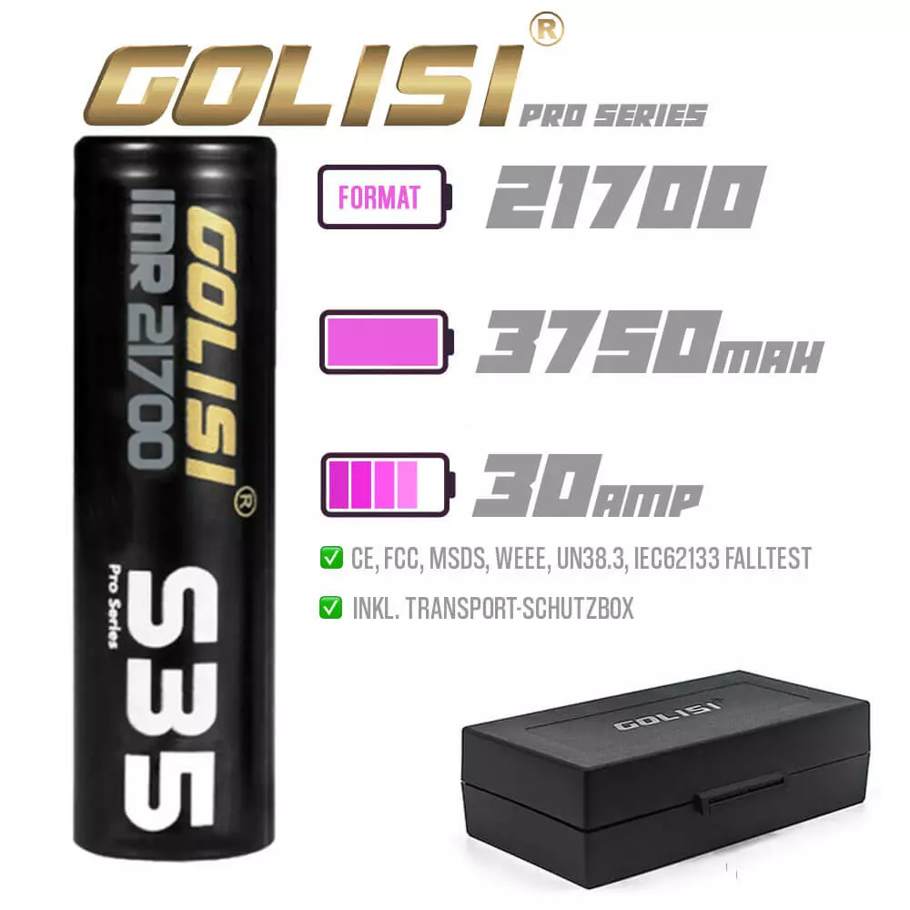 Golisi 21700 -  S35 - 3750mAh 30A Akku