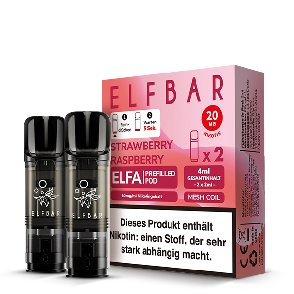 Elfbar Elfa - Strawberry Raspberry Liquid Pod