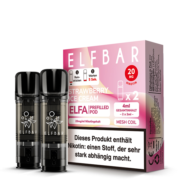 Elfbar Elfa - Strawberry Ice Cream Liquid Pod