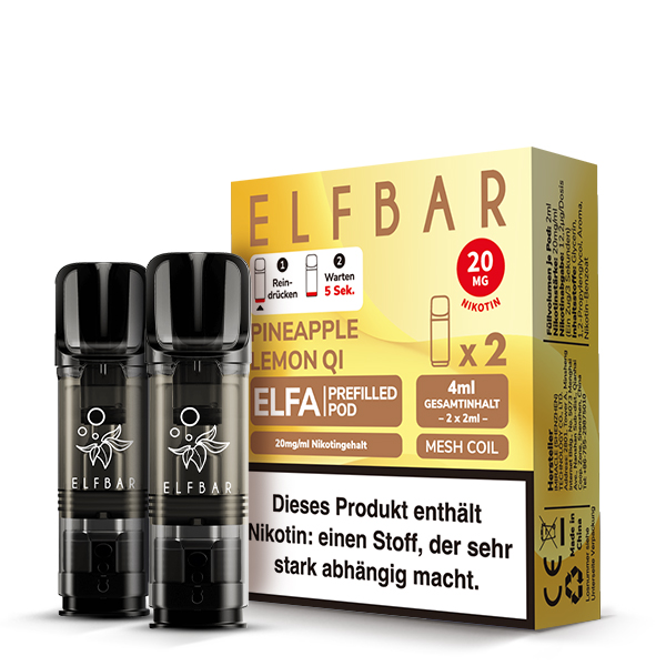 Elfbar Elfa - Pineapple Lemon Qi Liquid Pod