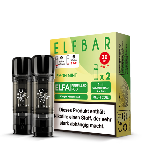 Elfbar Elfa - Lemon Mint Liquid Pod