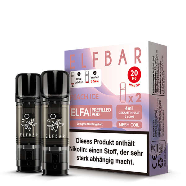 Elfbar Elfa - Peach Ice (Juicy Peach) Liquid Pod