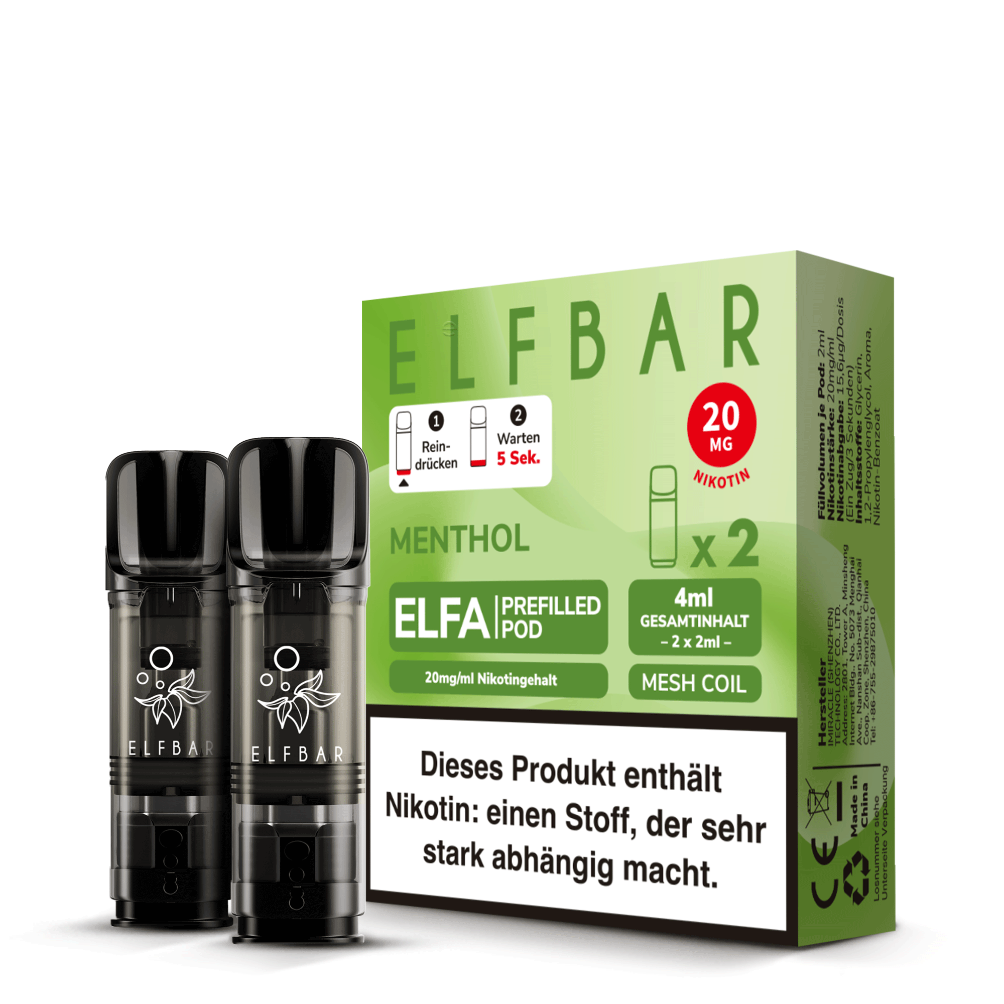 Elfbar Elfa - Menthol Liquid Pod